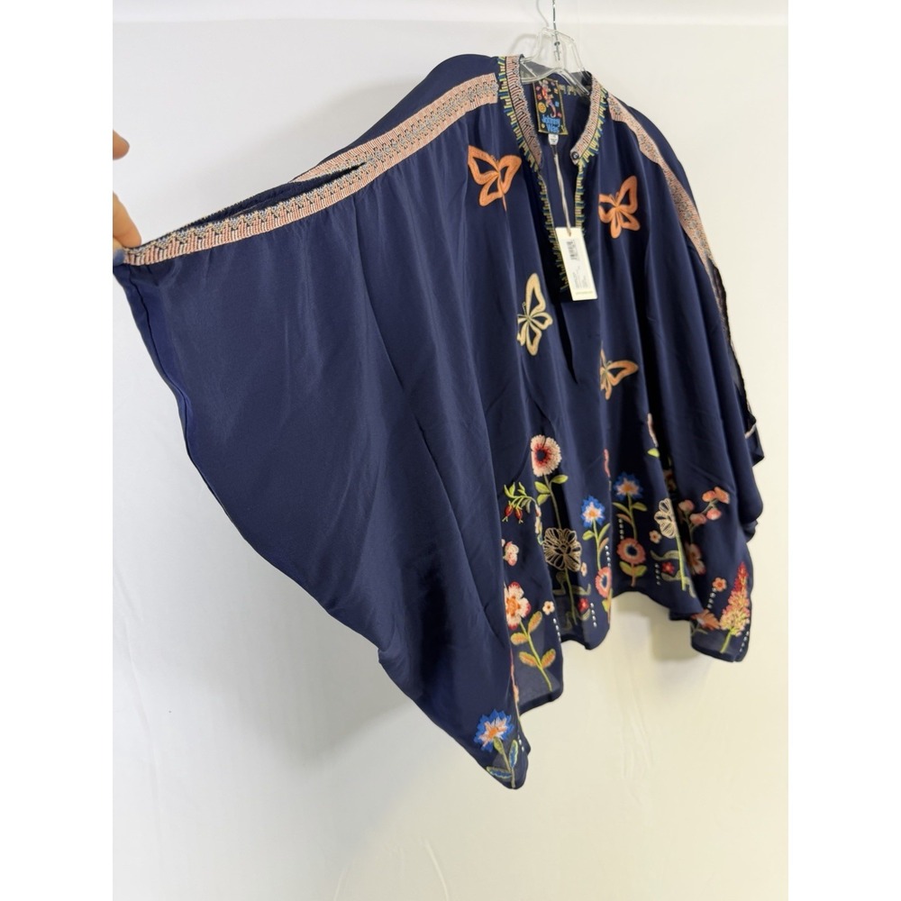 Johnny Was Imogen Poncho Nuria Embroidered Silk - Women's Size Xl - NWT $328 - Picture 3 of 16